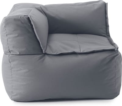 Lumaland Modular Zitzak hoek links modulaire zitmeubelen grijs | 81cm x 81cm x 70cm | 340l