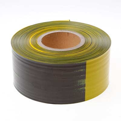 Kelfort afzetlint zwart/geel geblokt 80mm x 500 meter