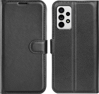 MobyDefend Hoesje - Geschikt voor Samsung Galaxy A33 - Kunstleren Wallet Book Case (Sluiting Voorkant) - Zwart