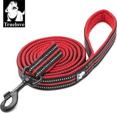 Truelove hondenriem maat M 200cm - Uitlaat riem - Honden riem - Riem voor de hond - Riem - Honden - Uitlaten - Wandelen - Rood