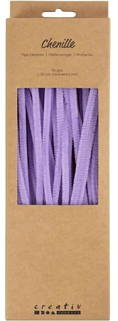 Creativ Company chenilledraad paars knutselmateriaal 50 stuks 6mm x 30cm.
