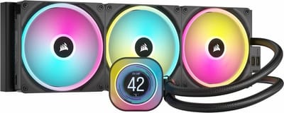 Corsair iCUE LINK H170i LCD - Vloeistofkoelsysteem processor - afmeting radiator: 420 mm - voor Intel LGA: 1700, 1200, 115X - AMD AM5, AM4 - koper, aluminium - 3x iCUE LINK QX140 RGB fans - zwart