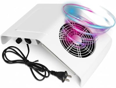 Nagelstofzuiger - Stofafzuiger Tafelventilator - Nagels Vijlen - Krachtige Stille Motor - 40 W - Wit