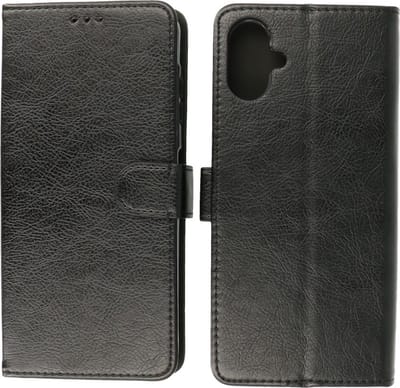 Hoesje Geschikt voor Samsung Galaxy A06 - Book Case Telefoonhoesje - Kaarthouder Portemonnee Hoesje - Wallet Case - Zwart
