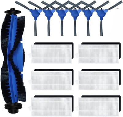 Vervangende borstels en filters - geschikt voor Shark ION Robot S87 R85 RV850 stofzuiger - inclusief 6 zijborstels - 3 voormotorfilter - 1 hoofdborstel
