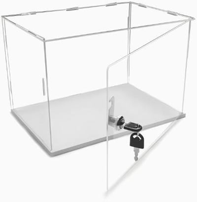 Acryl presentatiebox - Stapelbare vitrine - Verzamelingen tonen - Met slot en sleutel - Verschillende maten - Transparant