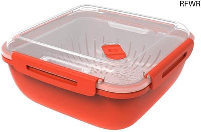 RFWR® Microwave Stoompan 1.7L met Zeefinzet - Gezond en Tijdbesparend Koken in de Magnetron