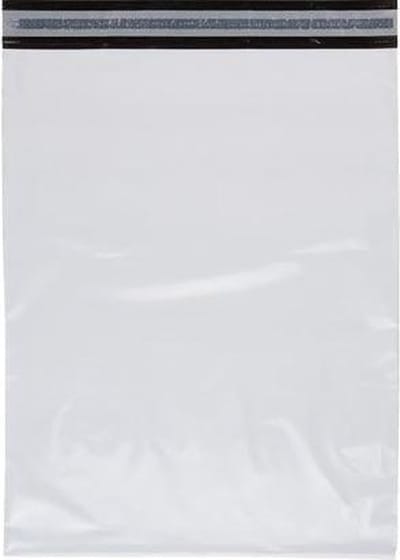 25 stuks Verzendzakken 34 x 44 cm 50 micron sterke zakken voor webshop kleiding witte zakken plakstrip