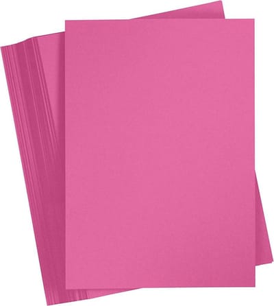 Gekleurd Karton A4,210x297 mm, 180 gr, roze, 100 vel | Knutselkarton