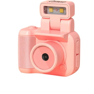 1080P Mini Digitale Camera Digitale Videocamera met 1,44 Inch Scherm 90 graden Draaibare Flitser Ingebouwde 6 roze