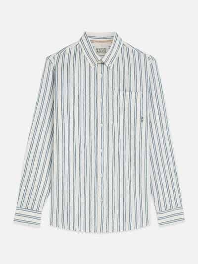Scotch & Soda Striped Crinkle Structure Regularfit Shirt