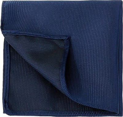 Fako Fashion - Pochette - Pochet - Gestreept - 22x22cm - Navy Blauw