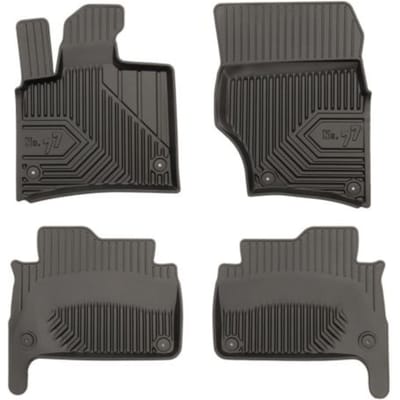 Frogum No.77 Automat / Vloermat - 3D Pasvorm - Geschikt voor Audi Q7 I 2005-2015 - TPE Rubber - 4-delig - Hoge Rand 4cm - Zwart