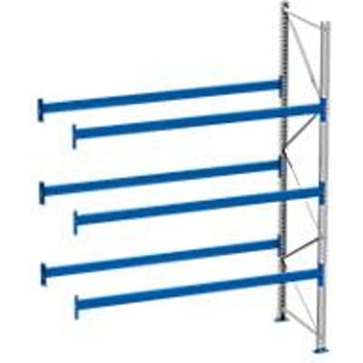 Palletstelling PR 600, aanbouwsectie, H 3600 mm, max. 800 kg, 2 dwarssteunen