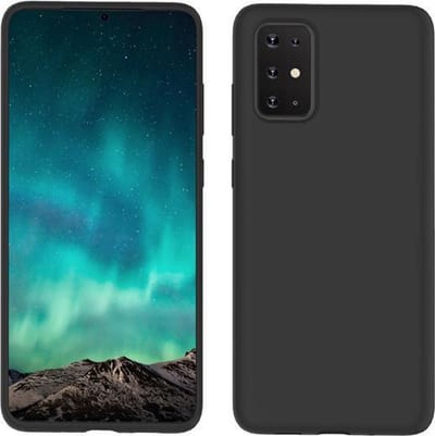 Geschikt voor Samsung Galaxy A51 Hoesje - A51 Hoes Siliconen Case Cover Zwart