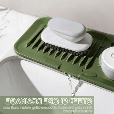 Solidchoice- Afdruipmat Antislip - Afdruipmat voor Kraan - Gootsteenmat - Spatbescherming - Siliconen Mat - Duurzaam en Makkelijk te Reinigen