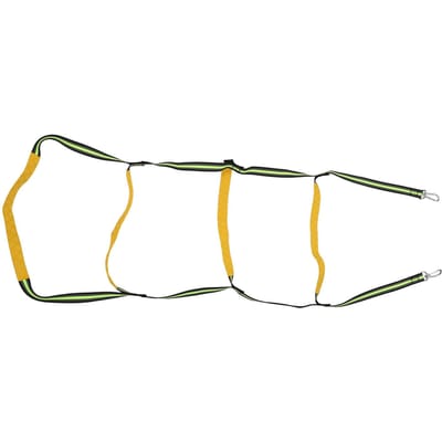 Boot Touwladder 4 Treden Opvouwbaar UV-bescherming Reflecterend Touw Marine Touwladder met RVS black