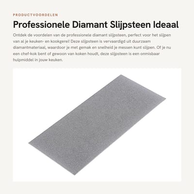 Dailygoods- Slijpsteen Professioneel - Diamant Slijpsteen - Rechthoekig Wetsteen - 80-3000 Korrel - 17x7,5 cm - Polijstgereedschap - Slijpblad