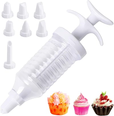 8-delige set glazuurspuitmondjes voor taartdecoratie - dessertdecoratiespuit - glazuurspuitgereedschap - kerstcadeau voor keukenbakken - wit