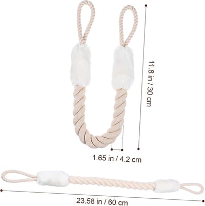 2 stuks - Deurdraad voor het doorkomen van tandjes bij huisdieren - wit - 6*4*4cm - Deurdraad voor deurstop - Antibotsings- en antikneldeurgreep - Deurstopkoord - Antibotsingsdeurstop - Vingerbescherming