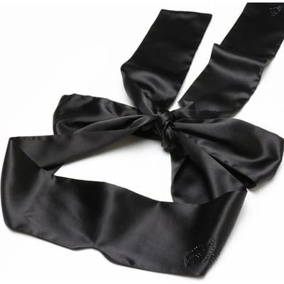 Zijden Oogmasker Savour Oogpleisters Schattige Blinddoek Zijden Lint Satijn Zijde Slaapmasker Sexy Voor Vrouwen Cadeau Verrassing Hoge Kwaliteit zwart