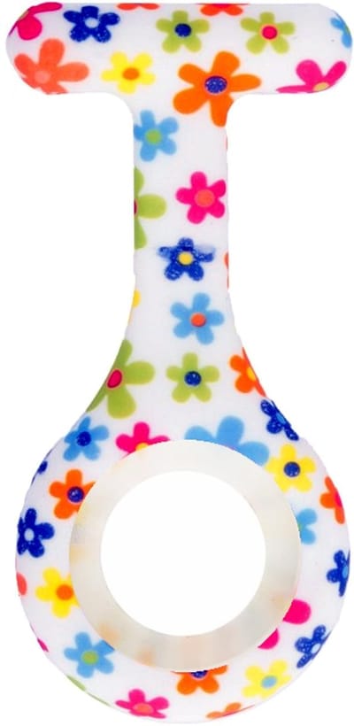 Fako - Verpleegstershorloge - Zusterhorloge - Siliconen Hoesje Print - Bloemetjes