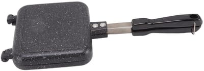 Dubbelzijdige Tosti-ijzer - Flip Grillpan - Lekkere Broodjes Maken - Anti-aanbaklaag - 15 x 35 cm - Zwart