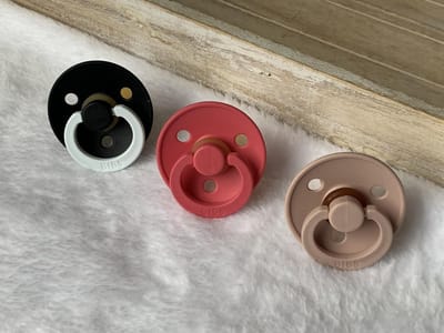 3 Bibs fopspenen | T2 | Glow in the dark - Coral - Blush