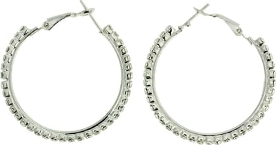 Behave - Oorring - Kristal Steentjes - 4 cm diameter