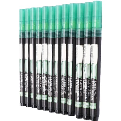 12 stuks Metallic Markeerpennen Multifunctionele Glitter Model Kleurmarkeerstiften voor Doe-het-zelf Knutselen Verjaardagskaarten blue
