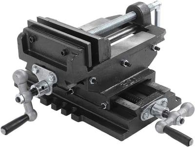 Professionele 5 Inch Solid Cast Iron Press-Cross-Slide Houder met Montageklem en Messing Klem voor Precisiewerk