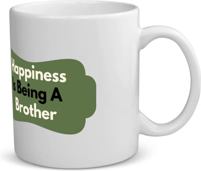 Akyol - happiness is being a brother koffiemok - theemok - Broer - de liefste broer - verjaardag - cadeautje voor broer - broer artikelen - kado - geschenk - 350 ML inhoud