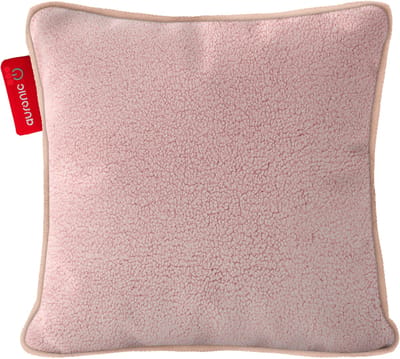 Auronic Warmtekussen - Sherpa Fleece - 45x45 - Draadloos - Oplaadbaar - Elektrisch kussen - Infrarood - Roze