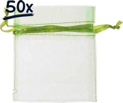 50 organza zakjes (8x10)cm met trekkkoord cadeauzakjes caseautasje snoepzakje bruiloft bedankje weggeefgeschenk feestartikel knutsel hobby versiering feestdecoratie