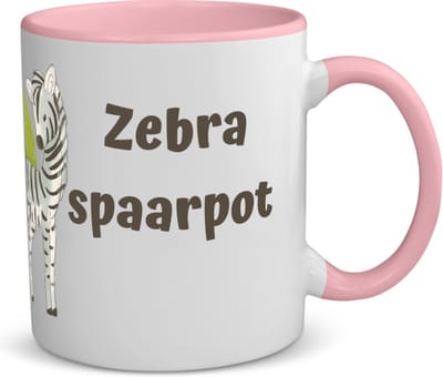 Akyol - zebra koffiemok - theemok - roze - Zebra - dieren liefhebbers - leuke cadeau voor iemand die van houdt van zebra's - verjaardagscadeau - kado - gift - 350 ML inhoud