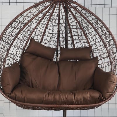 Dubbele Hangstoel - Eierstoel - Buiten Ontspannen - Waterdicht Polyester - 150x110cm - Grijs