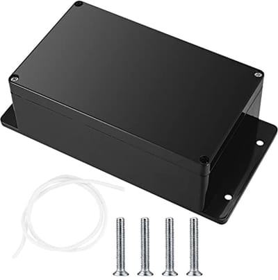 Waterdichte Aansluitdoos IP65 voor Buiten, Wandmontage Elektronisch Project Box in Kunststof, Zwart 200x120x75mm