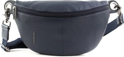 MANDARINA DUCK Leren Gordeltas Schoudertas Mellow Leather Bum Bag Dress Blue Blauw