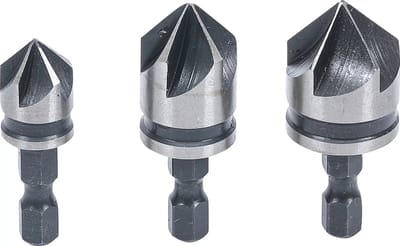 BGS Verzink-bitset - HSS - 1/4 - 12 - 16 - 19 mm - 3 delig