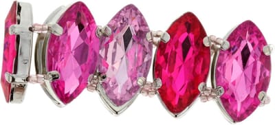 Behave - roze armband met stenen - glam stijl - avond of feestlook