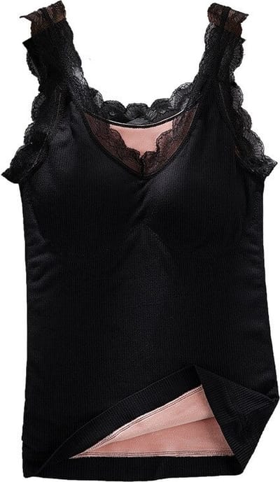 WiseGoods Luxe Thermo Ondergoed Dames - Thermokleding - Hemden - Kleding Winter - Hemd Vrouw - Thermoshirt Vrouwen - Zwart 40-90KG