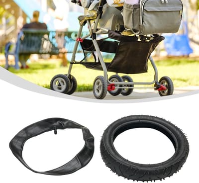 Kinderwagen Band en Buis - Wiel Rubber - Veilig Rijden - Dikke Rubber Kwaliteit - 280x65-203 - Zwart