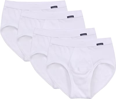 Ammann Heren slip onderbroek met voorsluiting 4er Pack Organic Cotton fijnrib