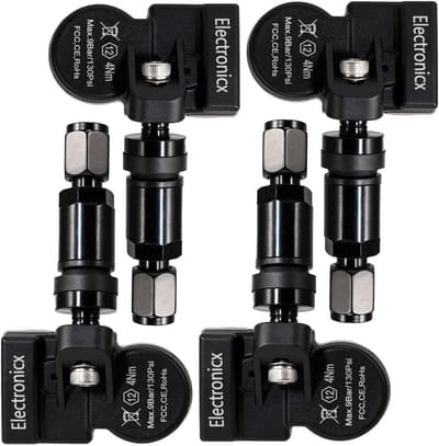 Bandenspanningssensoren - TPMS RDKS - Veiligheid Verkeer - Voorgeprogrammeerd Klaar - 4 Stuks - Zwart