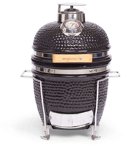 YAKINIKU Kamado - MINI - 11 inch - Inclusief Draagbaar Onderstel - 28 cm Grilloppervlak - 1-2 Personen - Keramiek - Houtskool BBQ