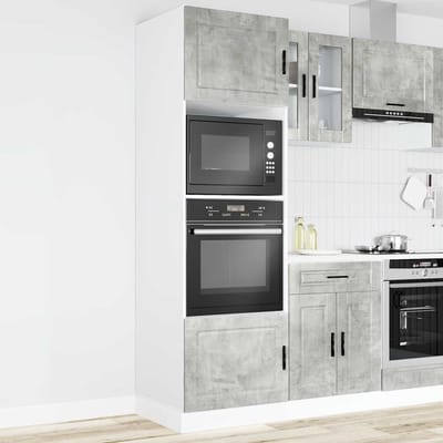 vidaXL - Ovenkasten - 2 - st - Porto - bewerkt - hout - betongrijs
