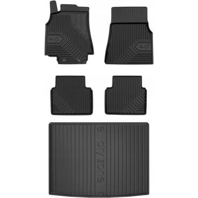 FROGUM 77 Set Automatten en Kofferbakmat - Geschikt voor Mercedes-Benz B-Klasse W245 (2005-2011) - TPE Rubber - Zwart
