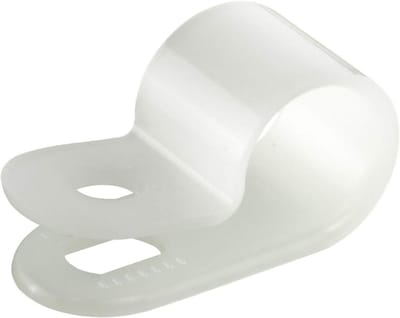 P-clips 100 Pack - 9,5 mm diameter - witte nylon - voor het beveiligen van kabels - ShopVlot