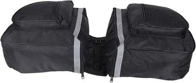 Fietstas Dubbel - Bagagedragertas - Fietsen Opbergen - Waterdichte Stof - 25 Liter - Zwart Rood