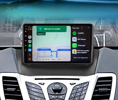 Autoradio 4/64 met Carplay en Android auto | Geschikt voor Ford Fiesta 2010-2013 | Radio scherm met Navigatie | 2010 2011 2012 2013 | MK6 en MK7, ST, SYNC, 200